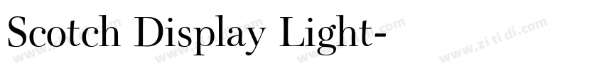 Scotch Display Light字体转换
